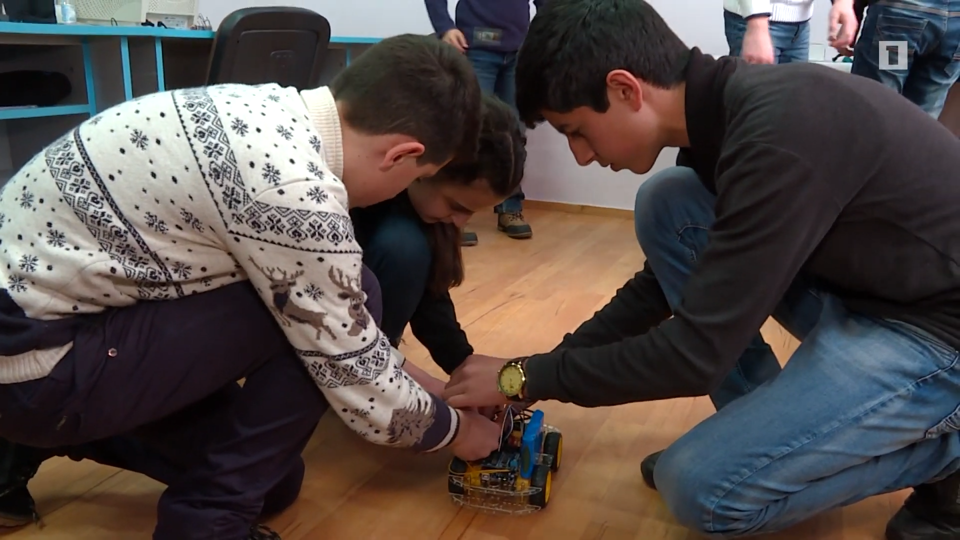 David building a robot at age 14